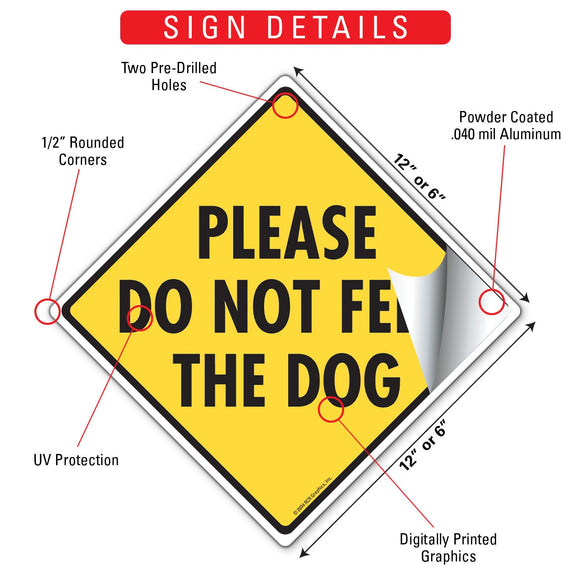 Please Do Not Feed the Dog Signs or Sticker