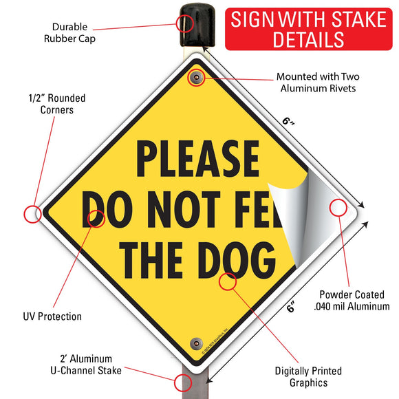 Please Do Not Feed the Dog Signs or Sticker