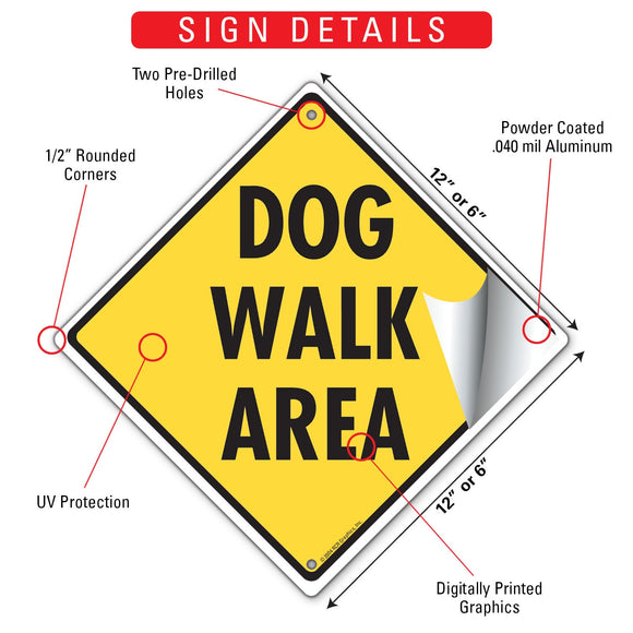 Dog Walk Area Signs or Sticker