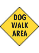 Dog Walk Area Exterior Dog Pooping Aluminum Sign or Vinyl Sticker