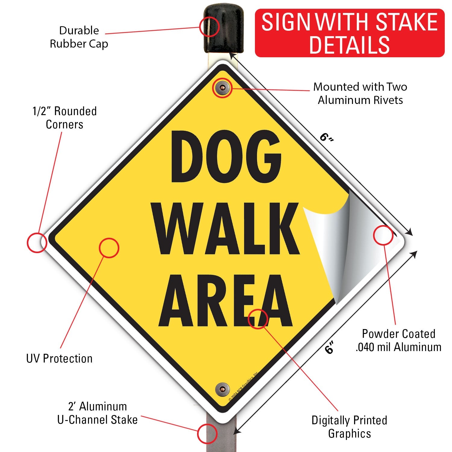 Dog Walk Area Signs or Sticker