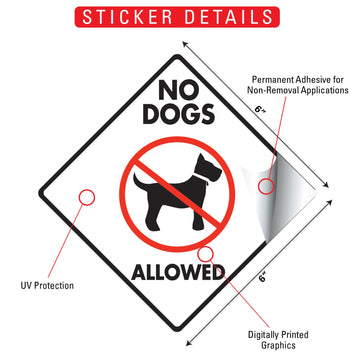 No Dogs Allowed Signs or Sticker - 0