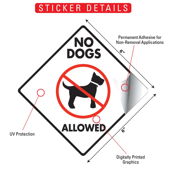 No Dogs Allowed Signs or Sticker