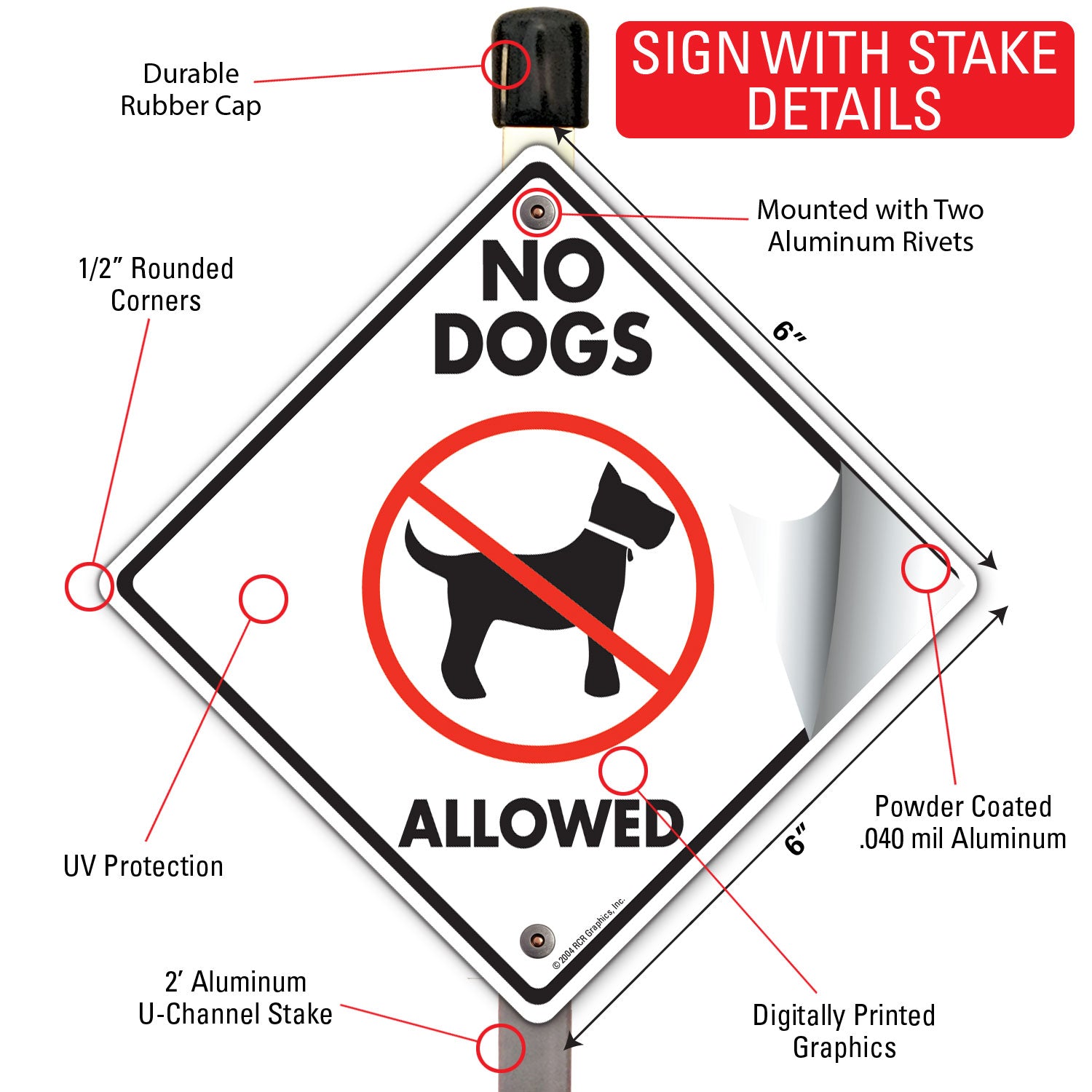 No Dogs Allowed Signs or Sticker