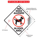 No Dogs Allowed in Pool Area Signs or Sticker-2