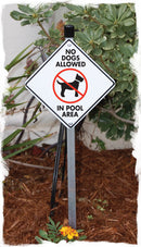 No Dogs Allowed in Pool Area Signs or Sticker-5