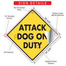 Attack Dog on Duty Signs or Sticker-3