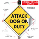 Attack Dog on Duty Signs or Sticker-4