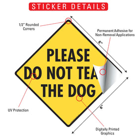 Please Do Not Tease the Dog Signs or Sticker - 0