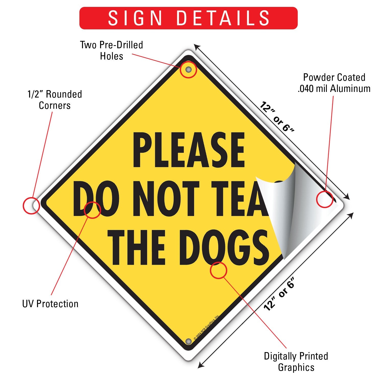 Please Do Not Tease the Dogs Signs or Sticker