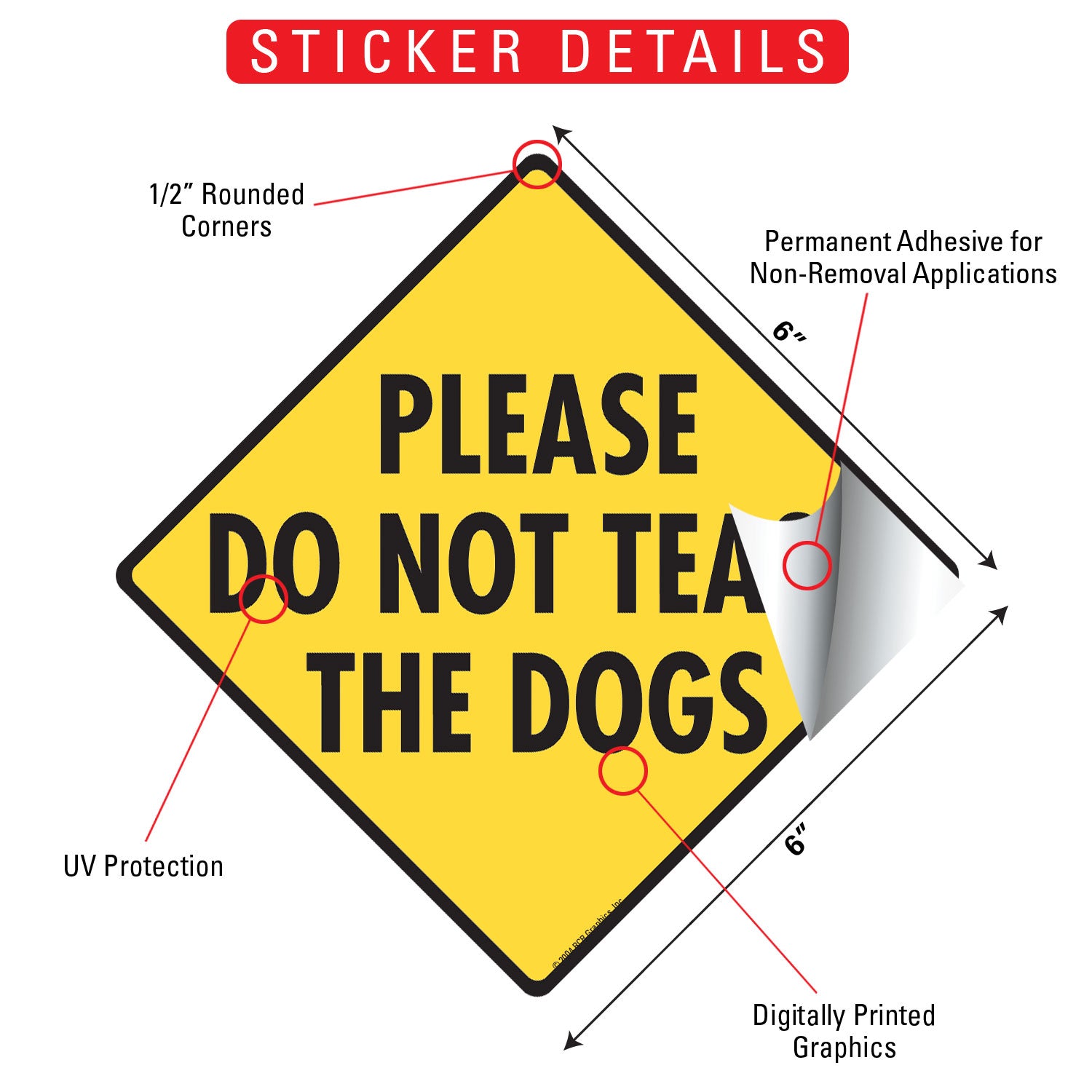 Please Do Not Tease the Dogs Signs or Sticker - 0