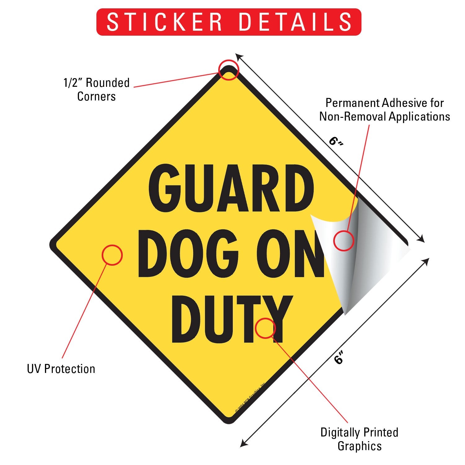 Guard Dog on Duty Signs or Sticker - 0