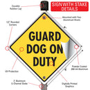 Guard Dog on Duty Signs or Sticker-4