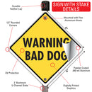 Warning Bad Dog Signs or Sticker-4