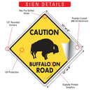 Caution! Buffalo On Road Signs or Sticker-3