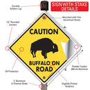 Caution! Buffalo On Road Signs or Sticker-4