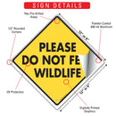 Please Do Not Feed Wildlife Signs or Sticker-3