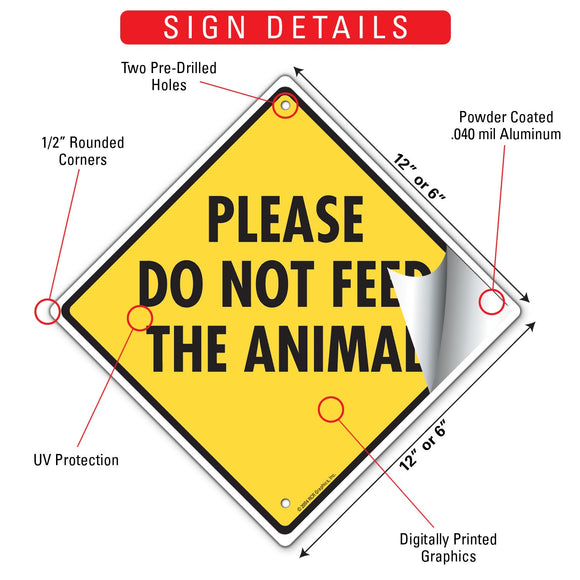 Please Do Not Feed the Animal Signs or Sticker