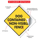 Dog Contained Non-Visible Fence Signs or Sticker-2