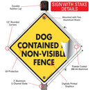 Dog Contained Non-Visible Fence Signs or Sticker-4