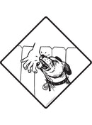 Reach Over the Fence Sign or Sticker