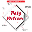 Pets Welcome Signs or Sticker-3