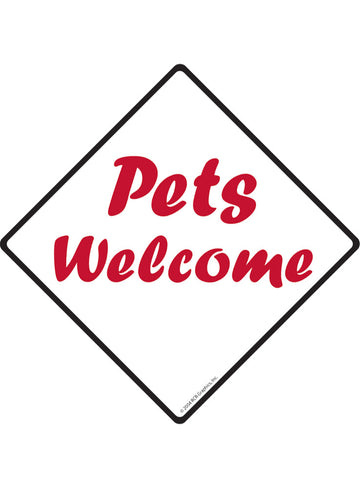 Pets Welcome Sign or Sticker