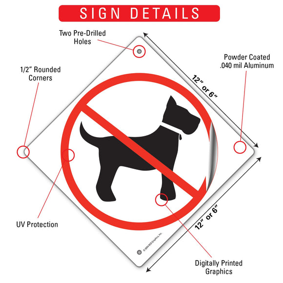 No Dogs Allowed (Symbol) Signs or Sticker