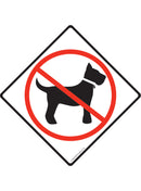 No Dogs Allowed (Symbol) Exterior Aluminum Sign or Vinyl Sticker
