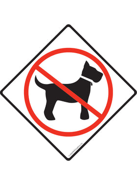 No Dogs Allowed (Symbol) Exterior Aluminum Sign or Vinyl Sticker