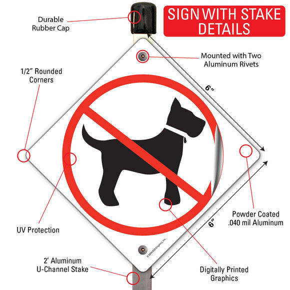 No Dogs Allowed (Symbol) Signs or Sticker