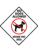 No Dogs Allowed within This Area Exterior Aluminum Sign or Vinyl Sticker