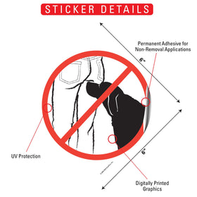 No Butt Sniffing Dog Signs or Sticker - 0