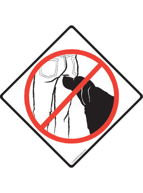 No Butt Sniffing Sign or Sticker