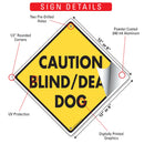 Caution! Blind & Deaf Dog Signs or Sticker-3