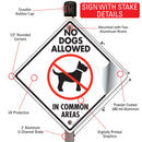 No Dogs Allowed in Common Areas Signs or Sticker-4