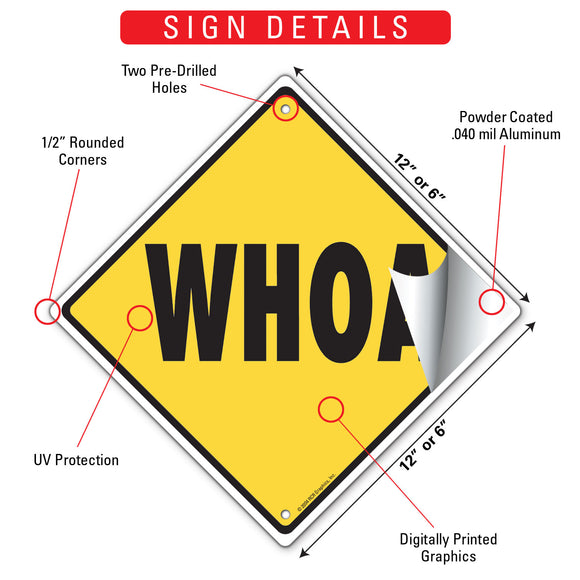 Whoa - Horse Signs or Sticker