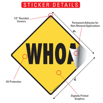 Whoa Horse Aluminum Sign or Vinyl Sticker - Weatherproof Yard - 0