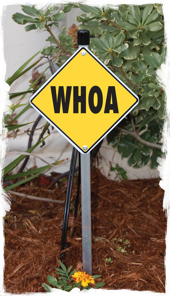Whoa Horse Aluminum Sign or Vinyl Sticker - Weatherproof Yard
