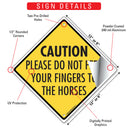 Caution! Do Not Feed Your Fingers To The Horses Signs or Sticker-3