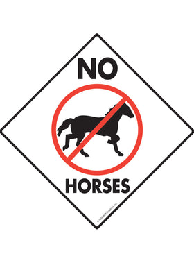 No Horses Sign or Sticker