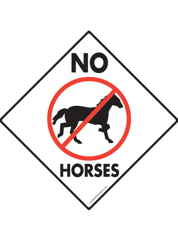 No Horses Sign or Sticker