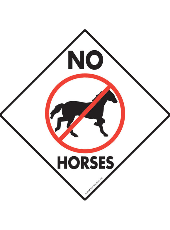 No Horses Sign or Sticker