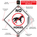 No Horses Signs or Sticker-4