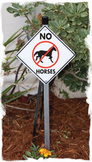 No Horses Aluminum Sign or Vinyl Sticker - Weatherproof Yard-5