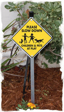 Please Slow Down - Children & Pets At Play Dog Signs or Sticker-5