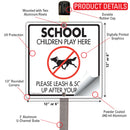 School Children Play Here Dog Poop Signs or Sticker-4