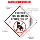 Thank You for Cleaning Up Dog Poop Signs or Sticker-2
