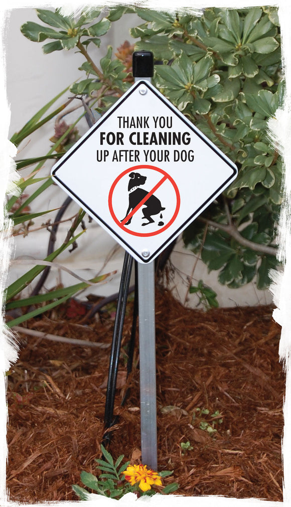 Thank You for Cleaning Up Dog Poop Signs or Sticker