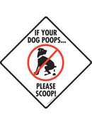 If Your Dog Poops, Please Scoop Exterior Dog Pooping Aluminum Sign or Vinyl Sticker
